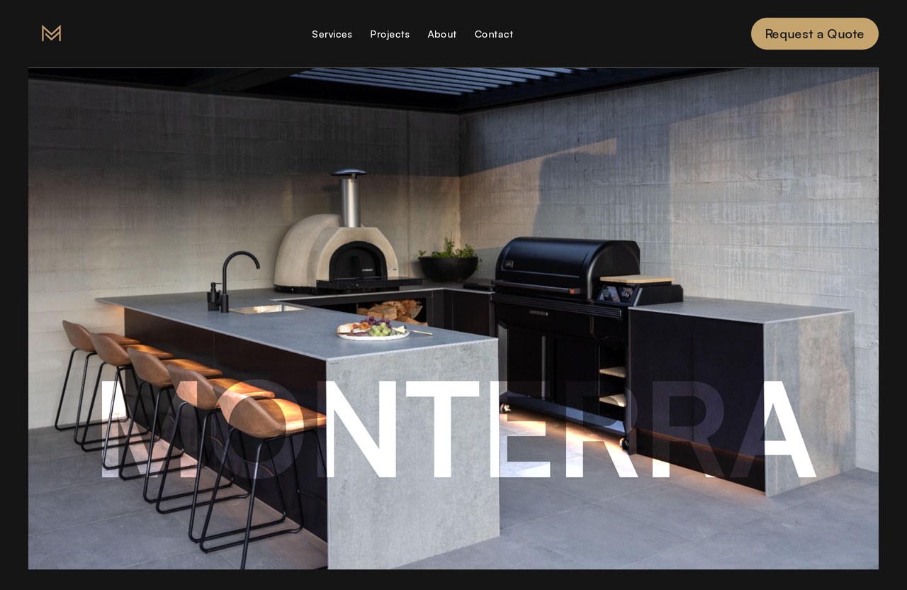 Desktop preview of the Monterra Outdoor website built by Feroq Digital